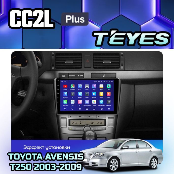 Магнитола Toyota Avensis T250 2 II 2003-2009 Teyes CC2L+ 2/32GB ...
