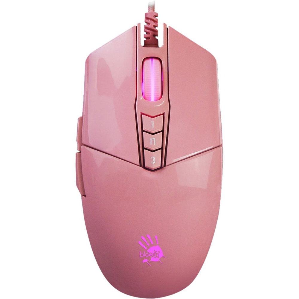 Игровая мышь проводная A4Tech Bloody P91s Pink 4711421952194, розовый ...