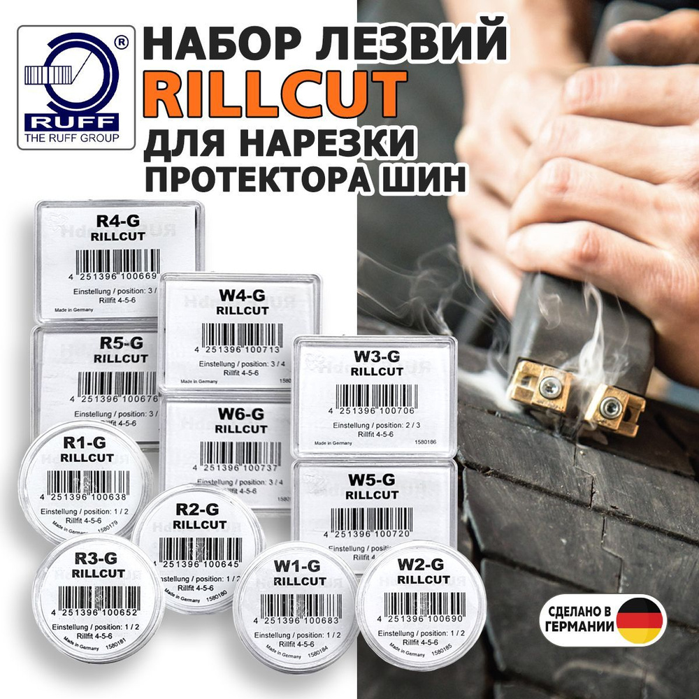 Стартовый набор лезвий RILLCUT для нарезки протектора шин машинкой ...