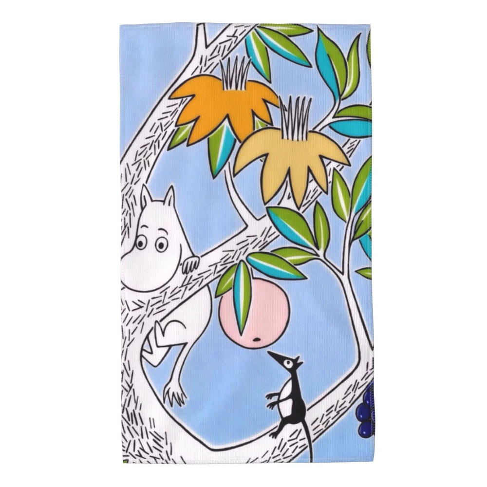 Moomin Полотенце для лица, рук Moomin, Микроволокно, 40x70 см, лазурный, 1 шт.  #1