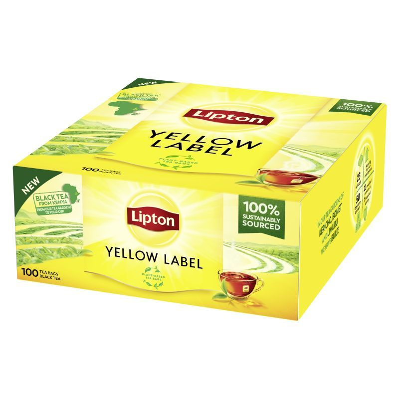 Чай черный Lipton Yellow Label 100 пакетиков 200 г (из Финляндии ...