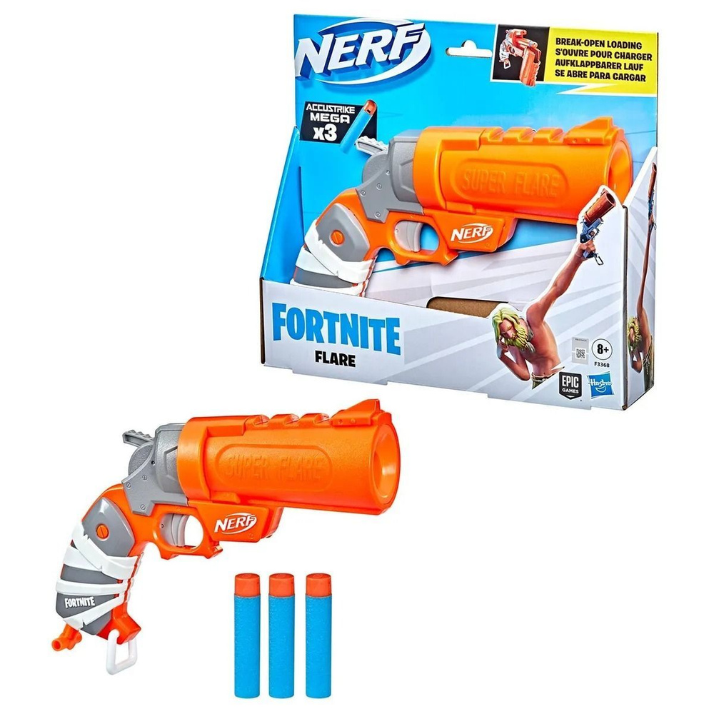 Бластер Nerf Нерф Fortnite Фортнайт Flare Флэйр F3368 - купить с доставкой  по выгодным ценам в интернет-магазине OZON (1230950412)