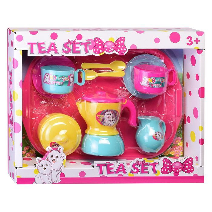 Набор игрушечной посуды Oubaoloon "Чайный сервиз", на 2 персоны, в ...