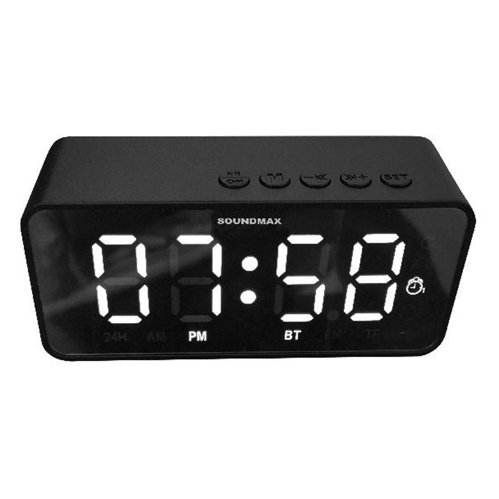 Радио-часы Soundmax SM-1520B Black/White #1