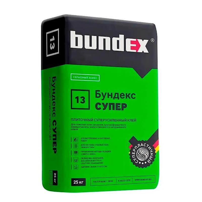 Клей для плитки Bundex Плиточный клей Супер 25 кг купить по низкой цене ...