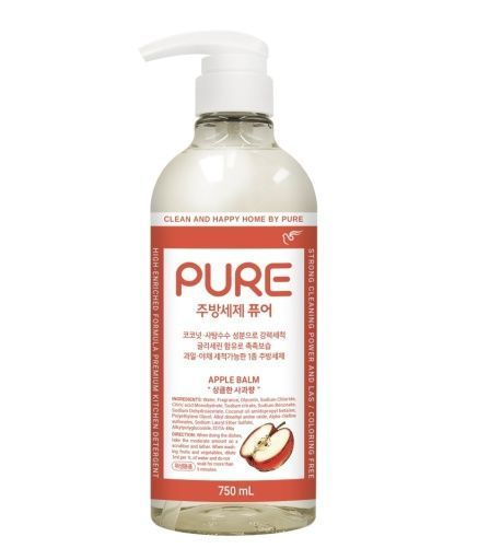 Pigeon Средство для мытья посуды Pure Apple Balm Dish Detergent, с ароматом яблока, 750 мл  #1