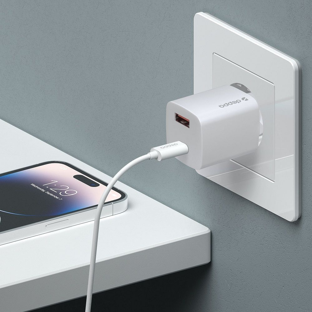 Сетевое зарядное устройство Deppa Сетевое USB-C + USB-A, PD 3.0, QC 3.0,  GaN, 20Вт, Power Delivery, Quick Charge - купить по выгодной цене в  интернет-магазине OZON (357440896)