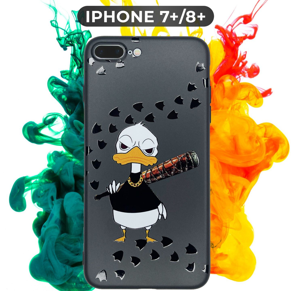 Силиконовый чехол с рисунком Duck/Утка на Apple IPhone 7+/ 8+ / Айфон 7+/ 8+