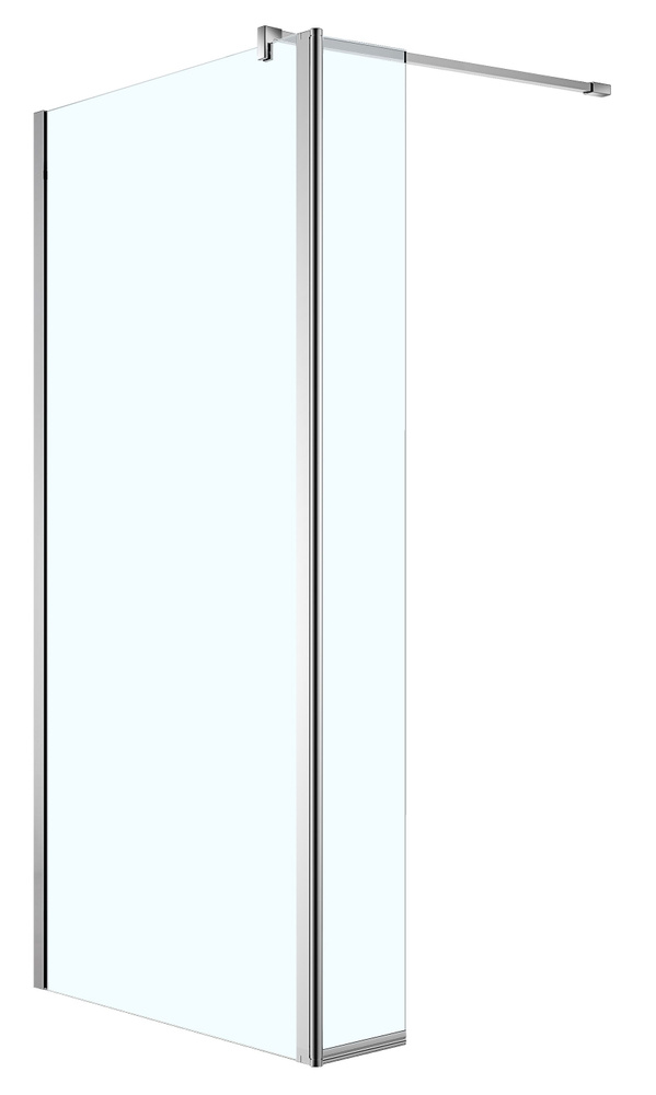 Душевая перегородка Azario CHICAGO 900х1950 прозрачное стекло 8 мм, подвижная доп.перегородка 30 см, #1