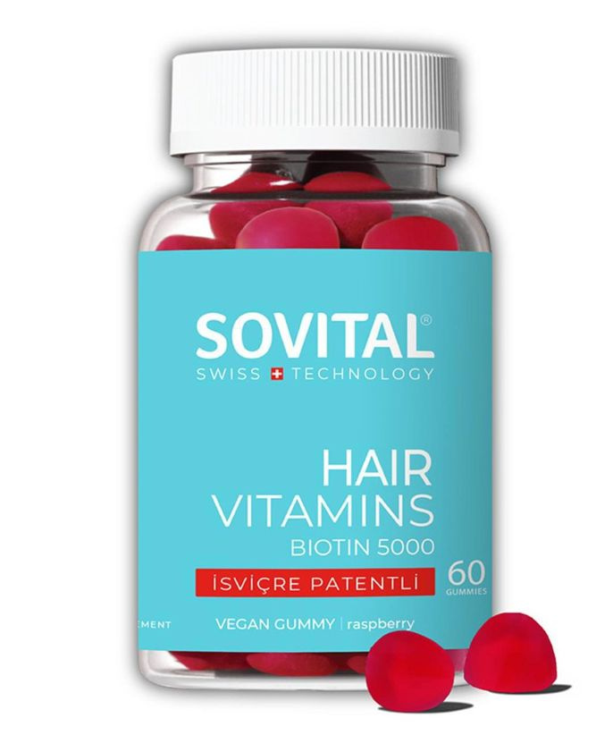 Sovital Витамины для волос Swiss Technology, 60 веганских жевательных ...