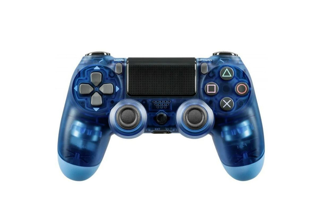 Беспроводной Bluetooth Геймпад Dualshock 4 для PlayStation 4 Прозрачный Синий / PS4 / Android / iOS / #1