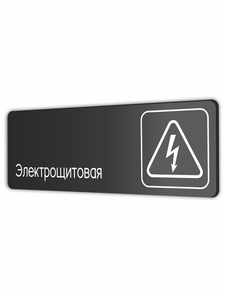 Табличка Электрощитовая в кафе, ресторан, офис, магазин 30х10см с ...