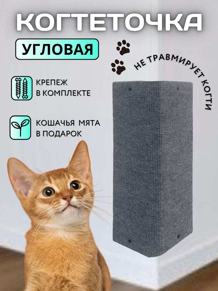 Когтеточка настенная-угловая для кошек и котов, с кошачьей мятой ...