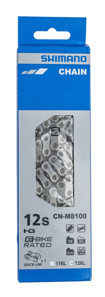 Цепь XT, M8100, 12ск, 126 зв., с замком #1