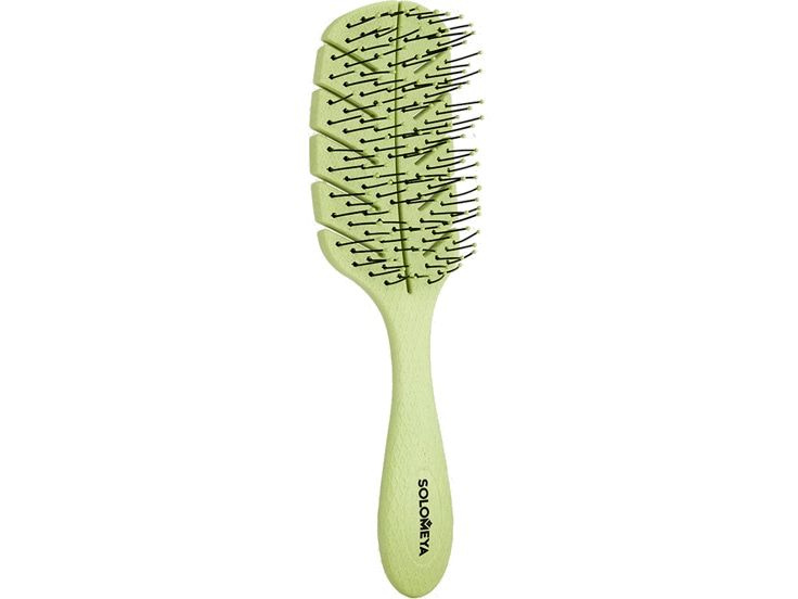 Массажная мини биорасческа для волос Solomeya Scalp massage bio hair brush mini Green купить