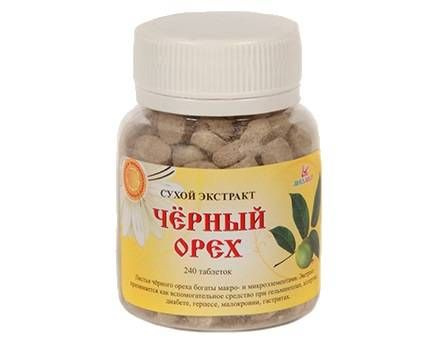 Сухой экстракт Черного ореха таблетированный 160 таблеток 50гр - купить ...