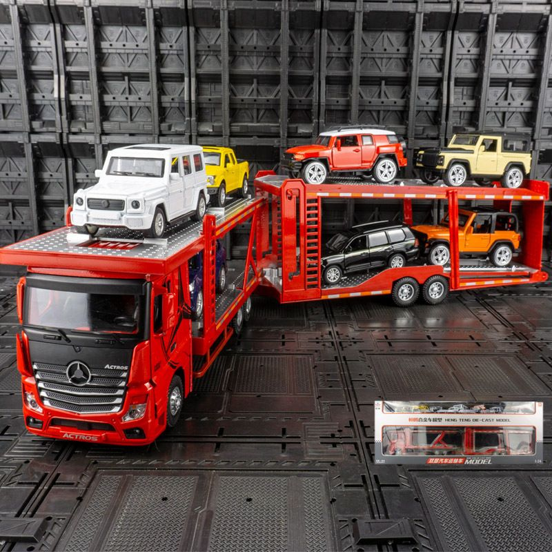Грузовая металлическая модель автовоз Mercedes Actros 1:24 и 7
