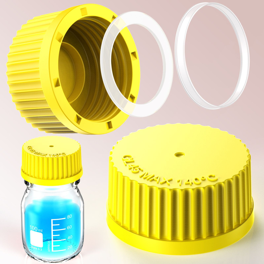 GL45 Завинчивающаяся крышка из полипропилена PP с силиконовой ...
