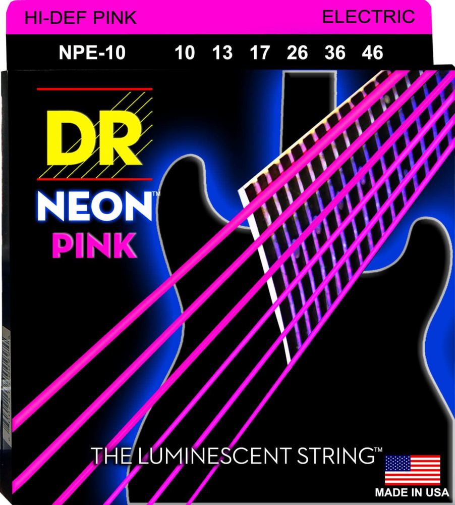 Струны для электрогитары DR NPE-10 Neon Pink #1