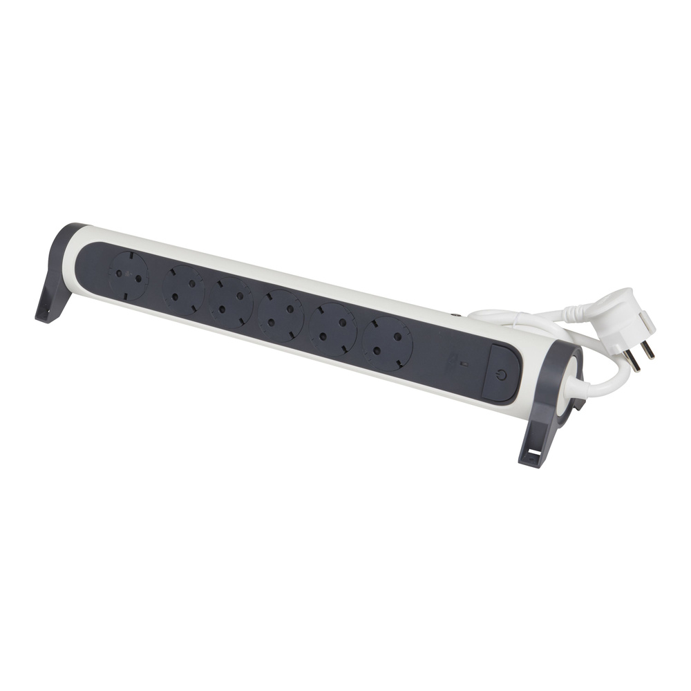 Legrand Revolution Комфорт Бело-черный Удлинитель 4x2К+З с выкл ...