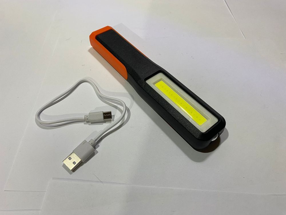 Фонарик LED, магнит, аккумулятор, зарядка USB #1