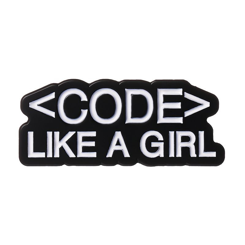 Значок металлический для gh "CODE Like a girl" для программиста #1