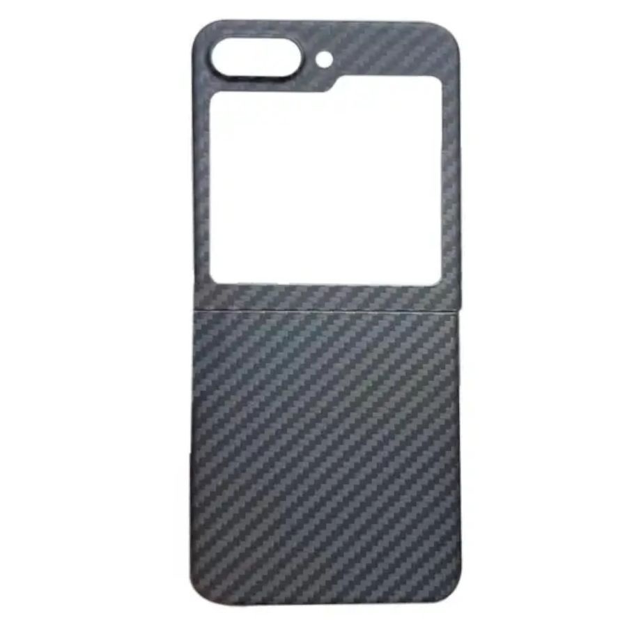 Кевларовый чехол без ободка DiXiS Carbon Case для Samsung Z FLIP5  (BZFLIP5-0B) чёрный матовый - купить с доставкой по выгодным ценам в  интернет-магазине OZON (1541800528)