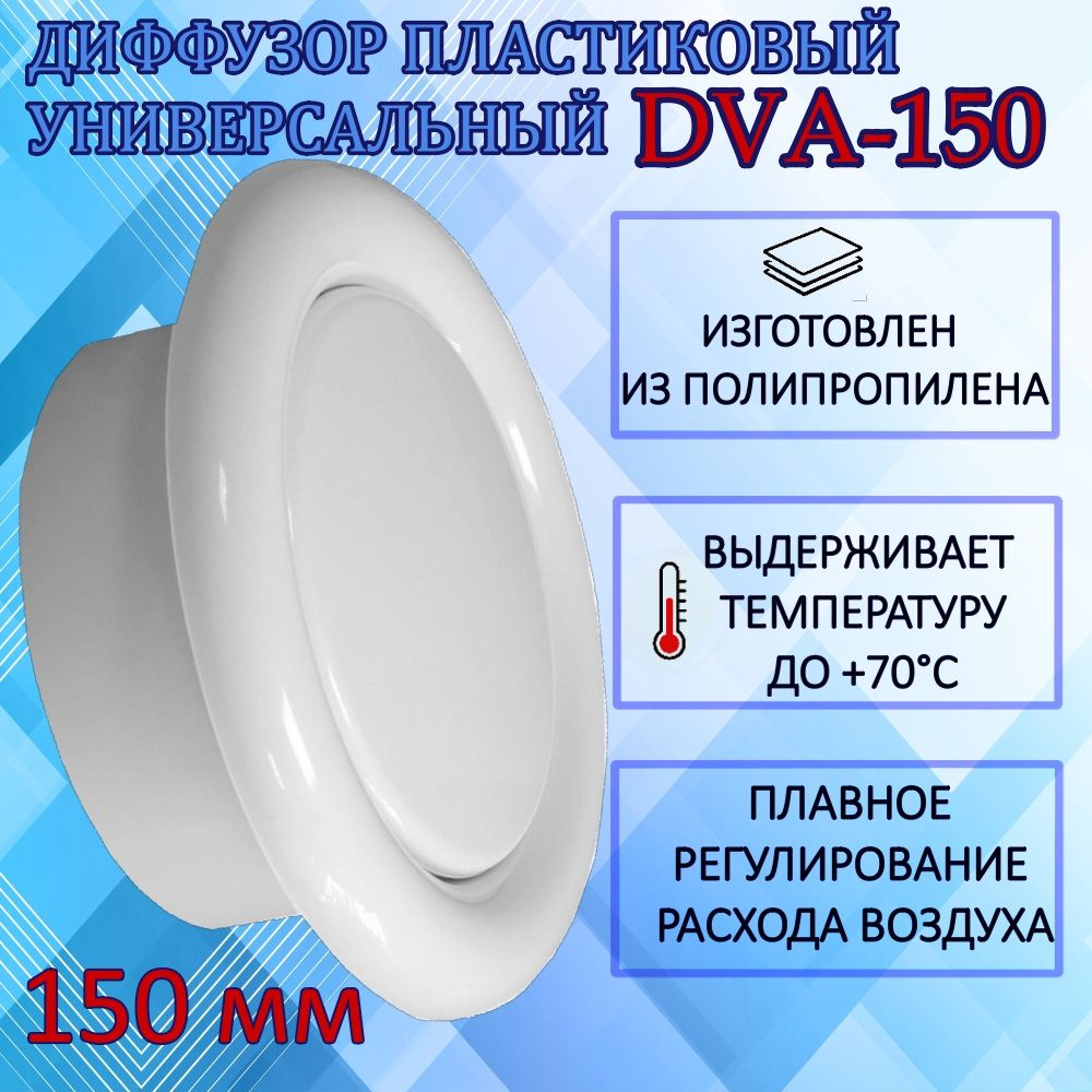 Диффузор DVA-150 пластиковый универсальный d150 мм #1