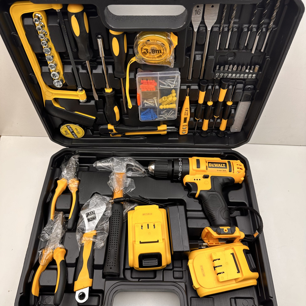 Шуруповерт аккумуляторный с набором 30в1 Dewalt,21V купить на OZON по ...