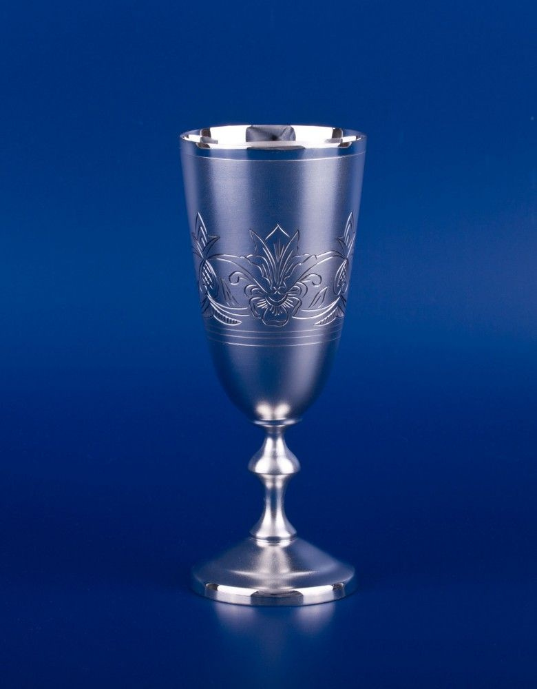 Рюмка на ножке для водки серебряная Мстерский ювелир "№33" 925 пробы ...