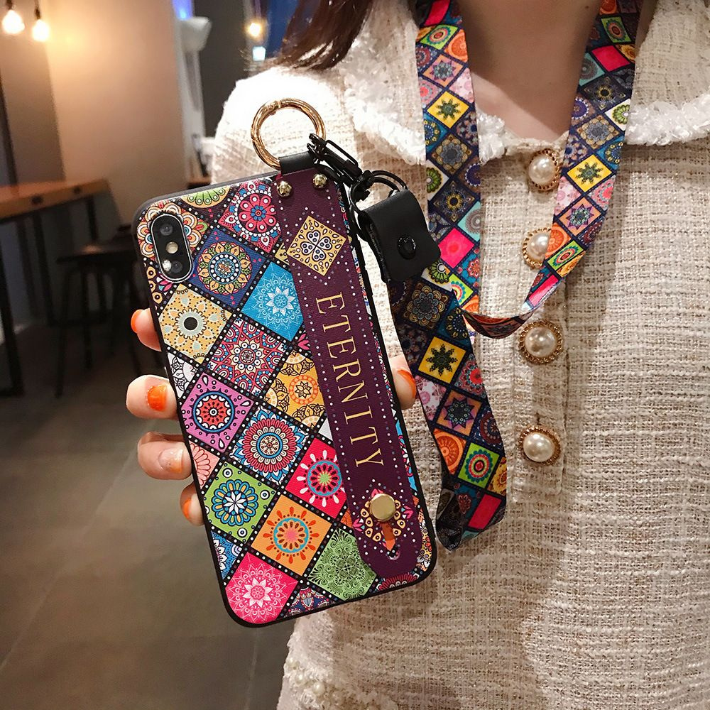 Телефонный чехол с винтажным тотемным узором, с длинным и коротким ...