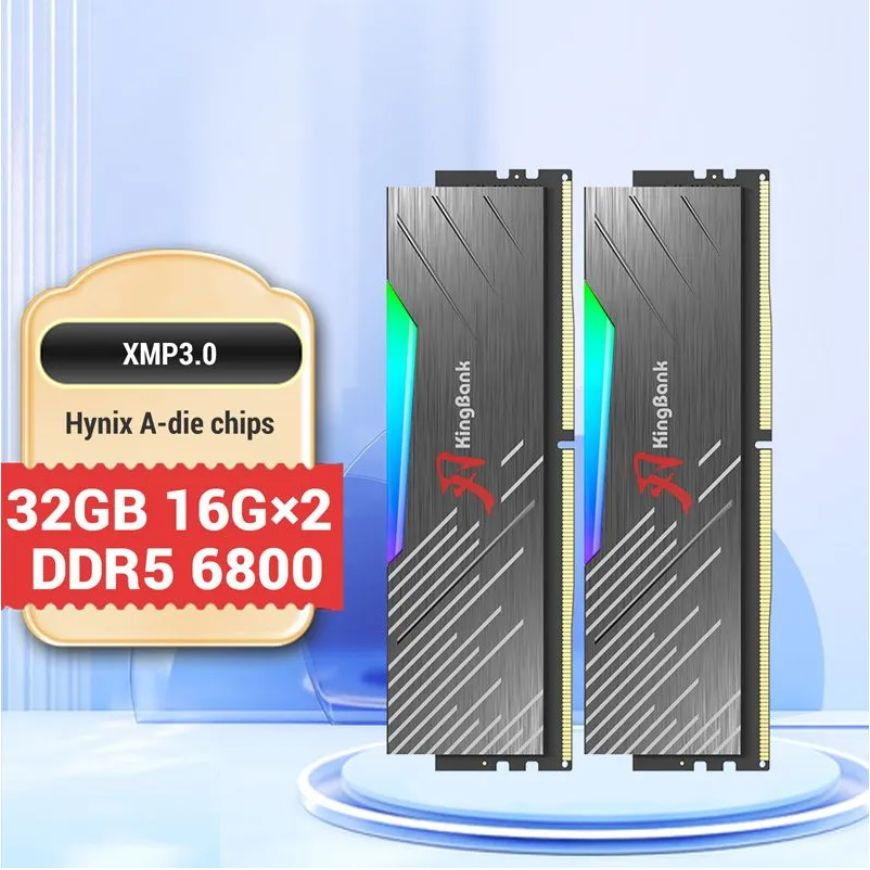 Модуль оперативной памяти KingBank DDR5 6800,Hynix A-die частицы ...