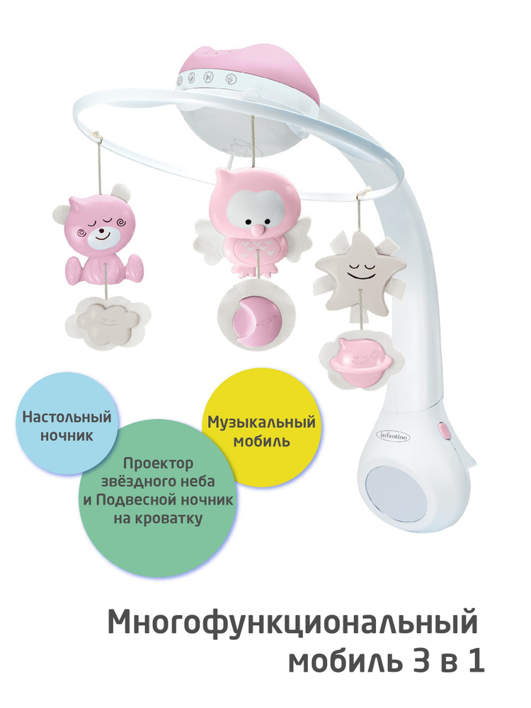 Infantino Детский мобиль на кроватку для новорожденных с функцией ...