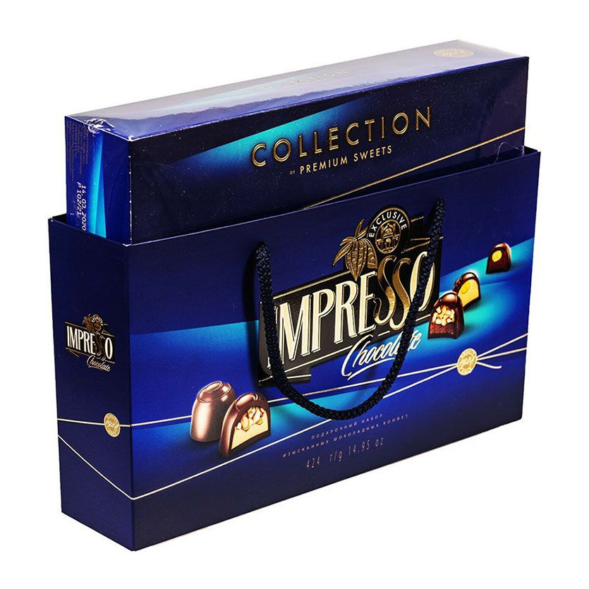 Шоколадные конфеты IMPRESSO 424гр_Подарочный набор белорусских шоколадных конфет  #1