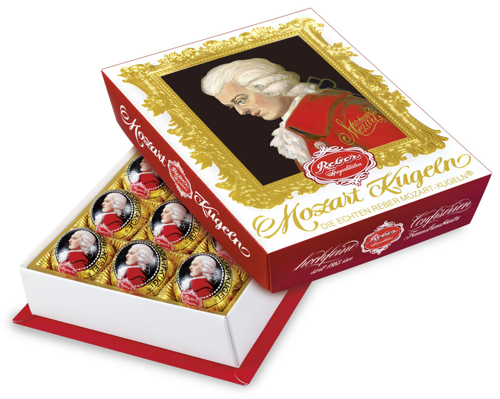 Подарочный набор Reber Mozart шоколадные конфеты с марципаном, 240г  #1