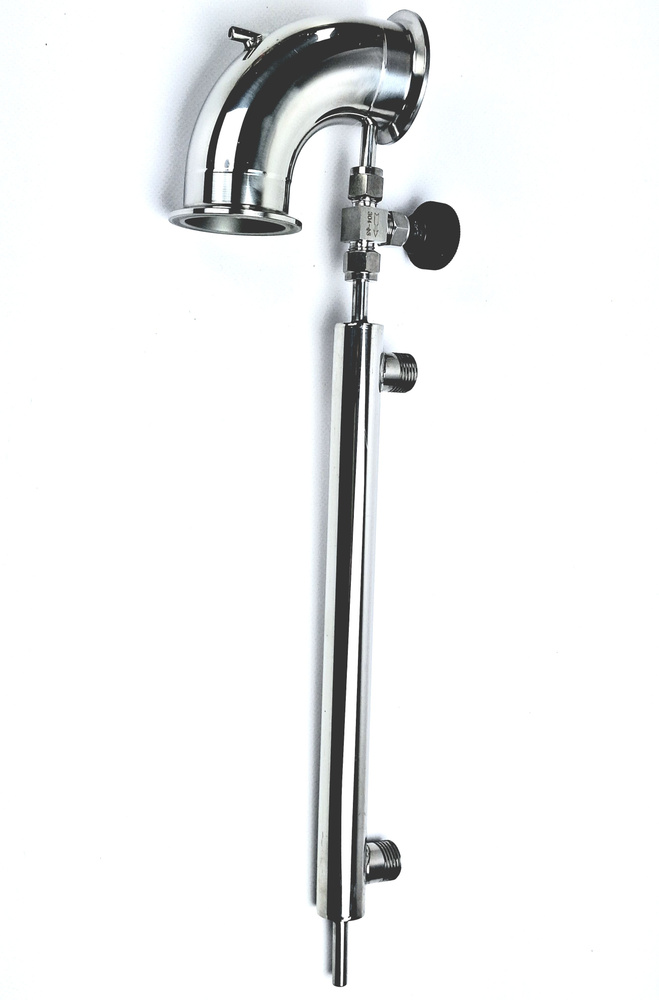 Узел отбора по жидкости в отводе 2 дюйма с игольчатым краном и ...