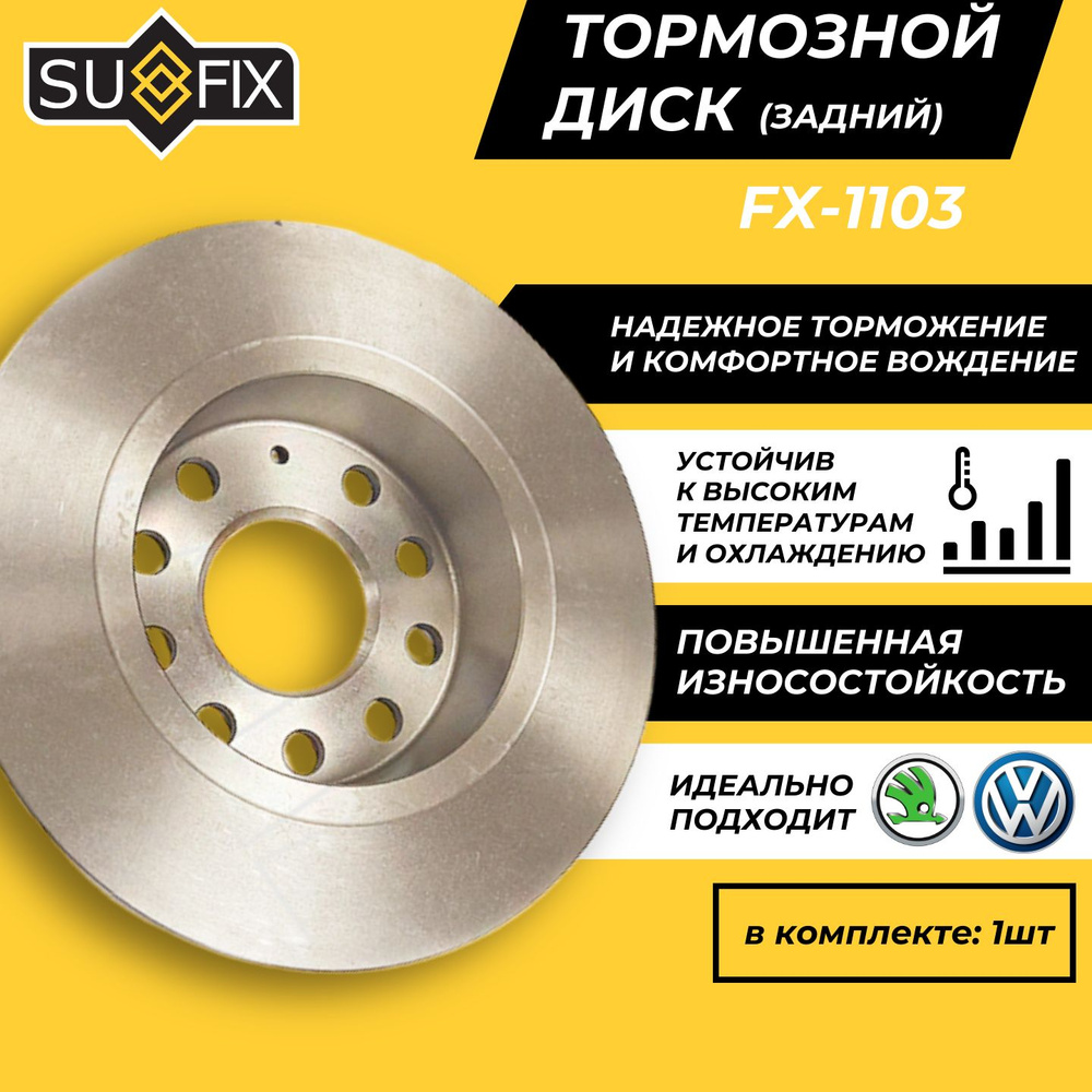 Тормозной диск Шкода Октавия А5 А7 Задний Фольксваген Джетта Шкода Йети OEM  5Q0615601F - купить по низкой цене в интернет-магазине OZON (1394305657)