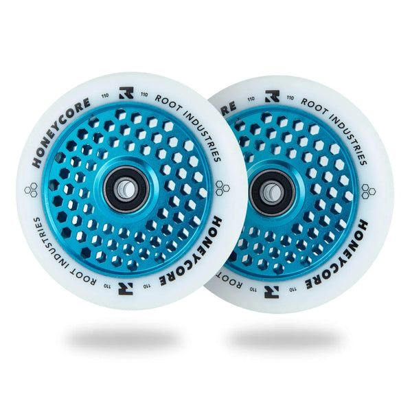 Колёса для самоката Root Industries Honeycore Wheels 110x24mm (2шт) White/Blue #1