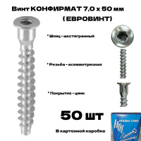 Мебельные конфирматы на 70мм