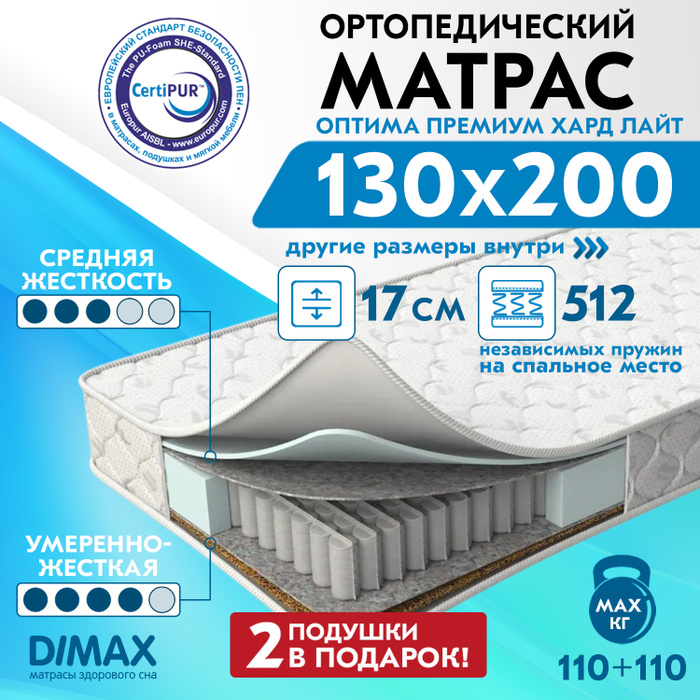 Матрас dimax оптима премиум хард