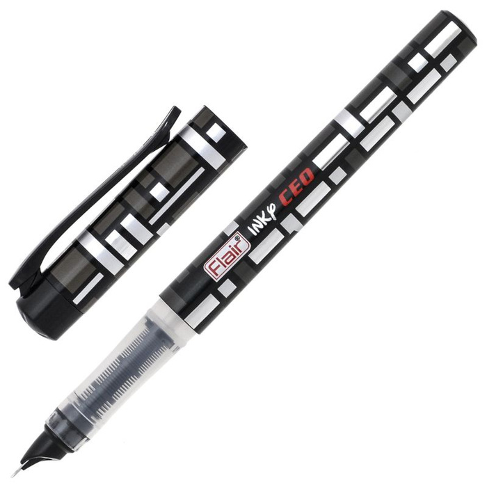Набор ручка перьевая Flair INKY CEO 0,7мм синяя +2 картриджа блистер .