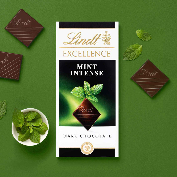 Шоколад Lindt, "Excellence" Intense Mint, Dark Chocolate, 100 г
