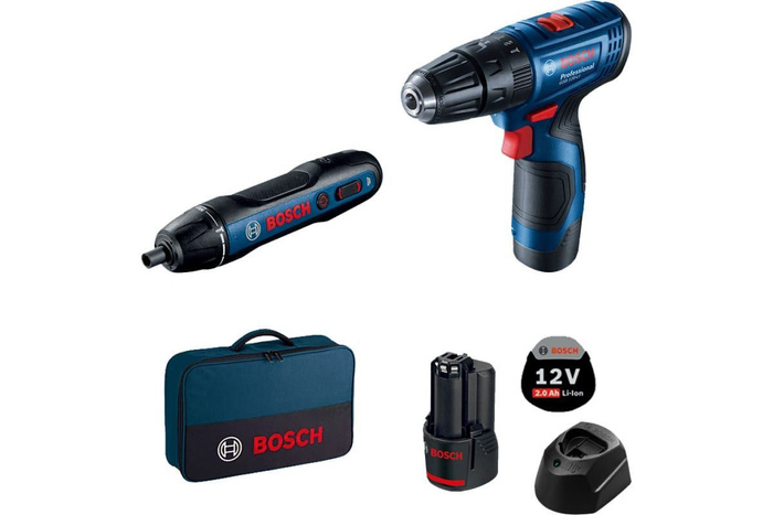 Набор аккумуляторного инструмента Bosch GSB 120+Bosch GO - купить с ...