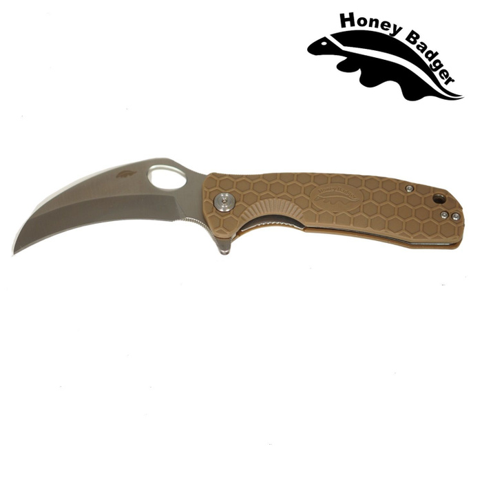 Нож складной туристический Honey Badger Сlaw L с песочной рукоятью .