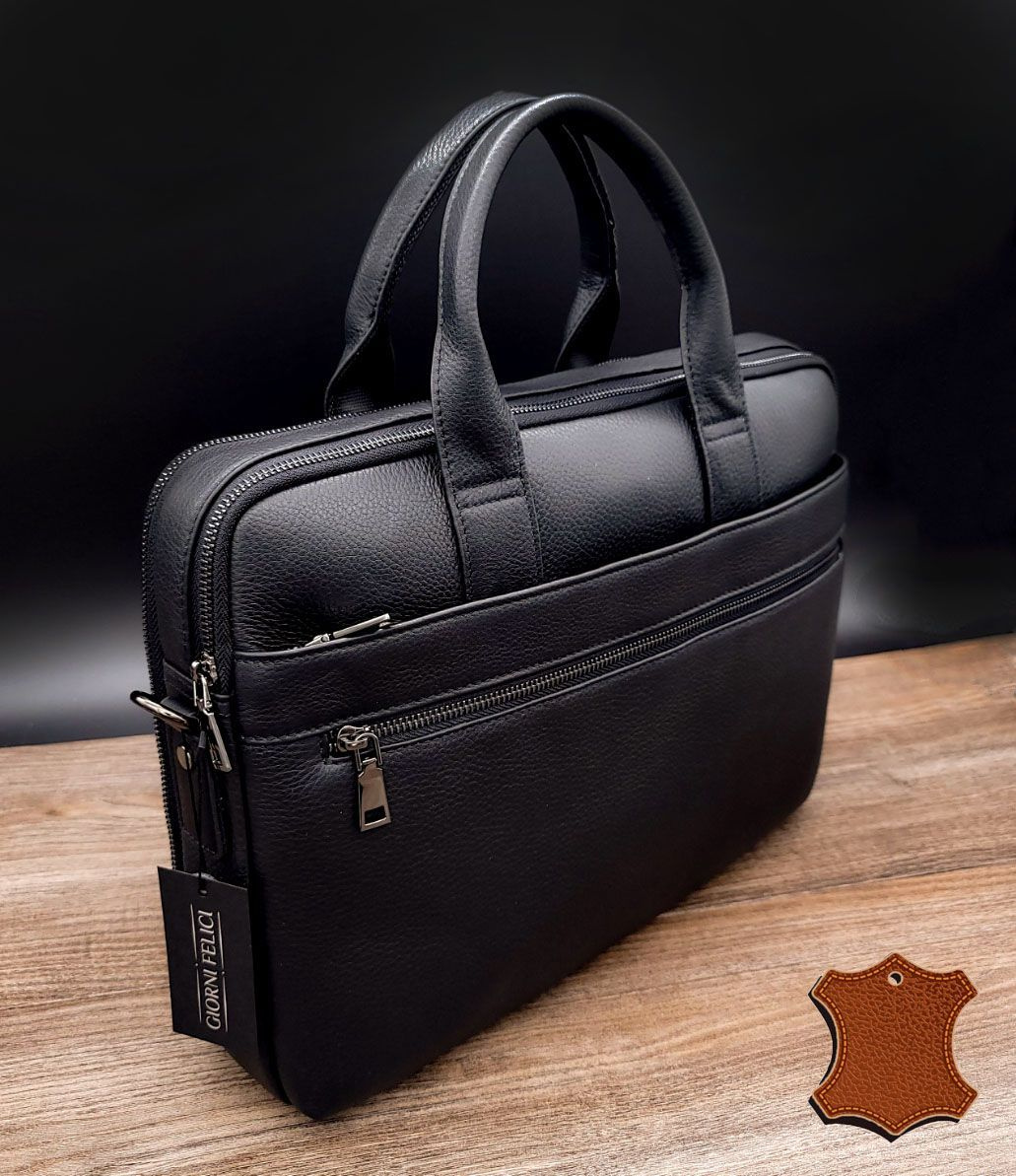 Портфель Giorni Felici, натуральная кожа, Сумка мужская для документов ...