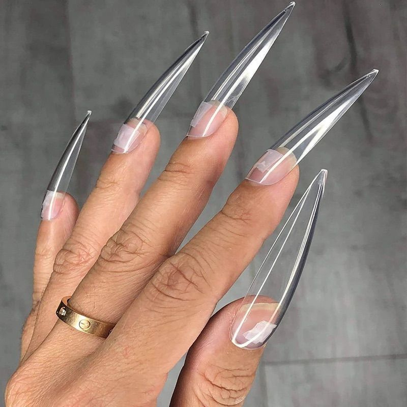 XXL Гелевые типсы для наращивания ногтей форма "длинный Стилет" 240 шт ...