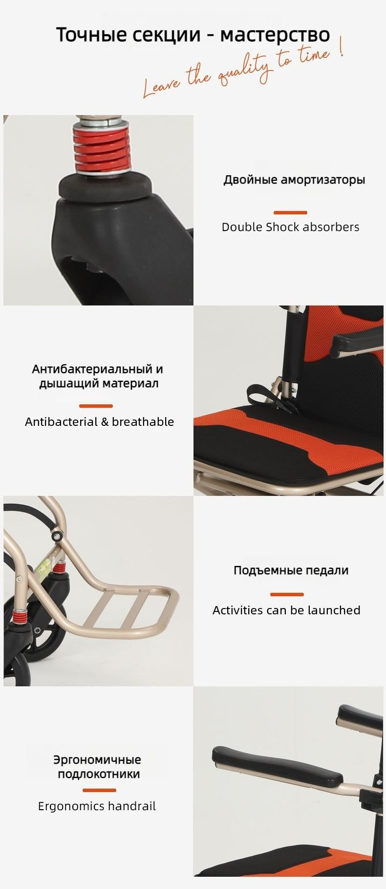 Компактная складная инвалидная коляска Легкое передвижение для людей с ...