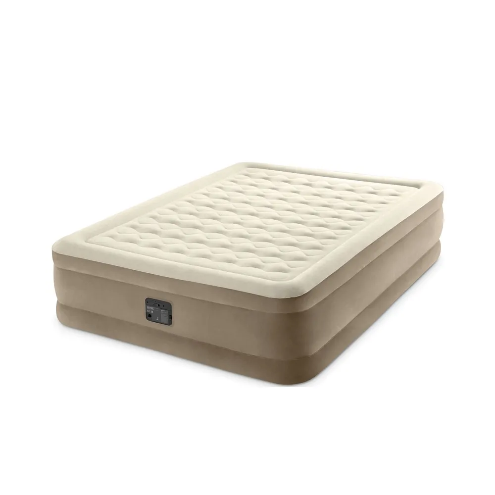 Надувной матрас Ultra Plush Intex с насосом, 203х152х46 см, бежевый/двухспальный 64428, 203x152x46 см, фото 5