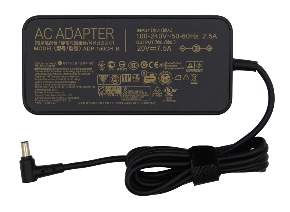 Блок питания для ноутбука Asus 20V 7.5A 150W / A18-150P1A / ADP-150CH B / ViviBook FX505DT (штекер 6.0x3.7мм), 6.0x3.7 мм, 150 Вт, фото 5