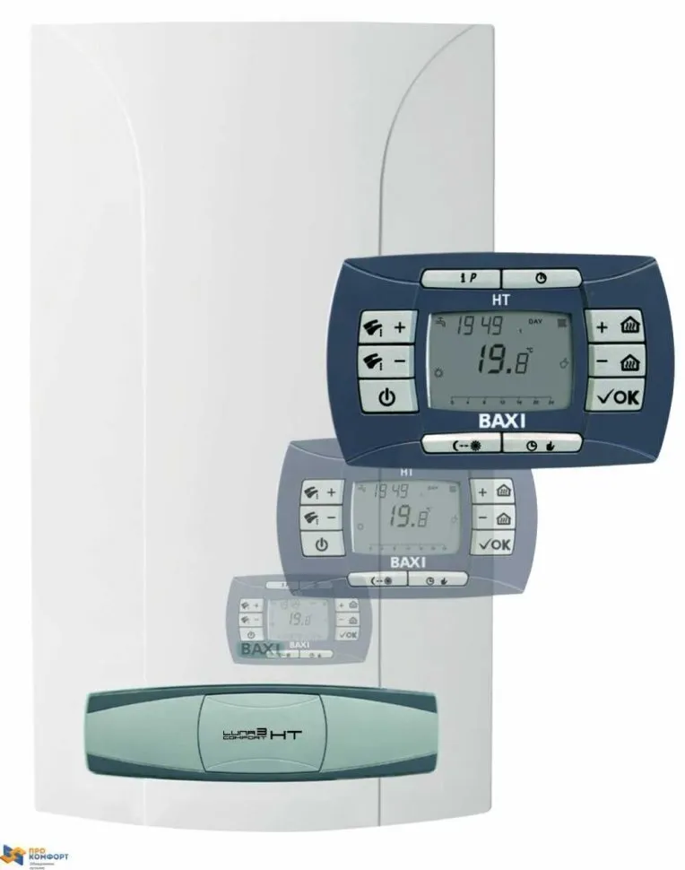 "BAXI" LUNA-3 310 Fi Газовый настенный котел, закрытая камера сгорания, двухконтурный, турбированный, CSE45631366-, Comfort 240 i